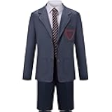 Women The Musical Cosplay Costume Gray School Uniform Full Suit Jacket Shorts Tie Halloween Party Outfit
