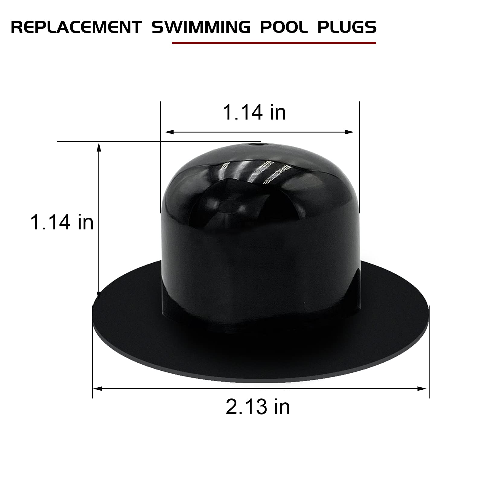 SKARUMMER Pool Wall Plug Replacement for Intex Bestway Coleman Summer Escape Ground Swimming Pools Filter Pump Strainer Hole Plug Stopper (4 Pack)