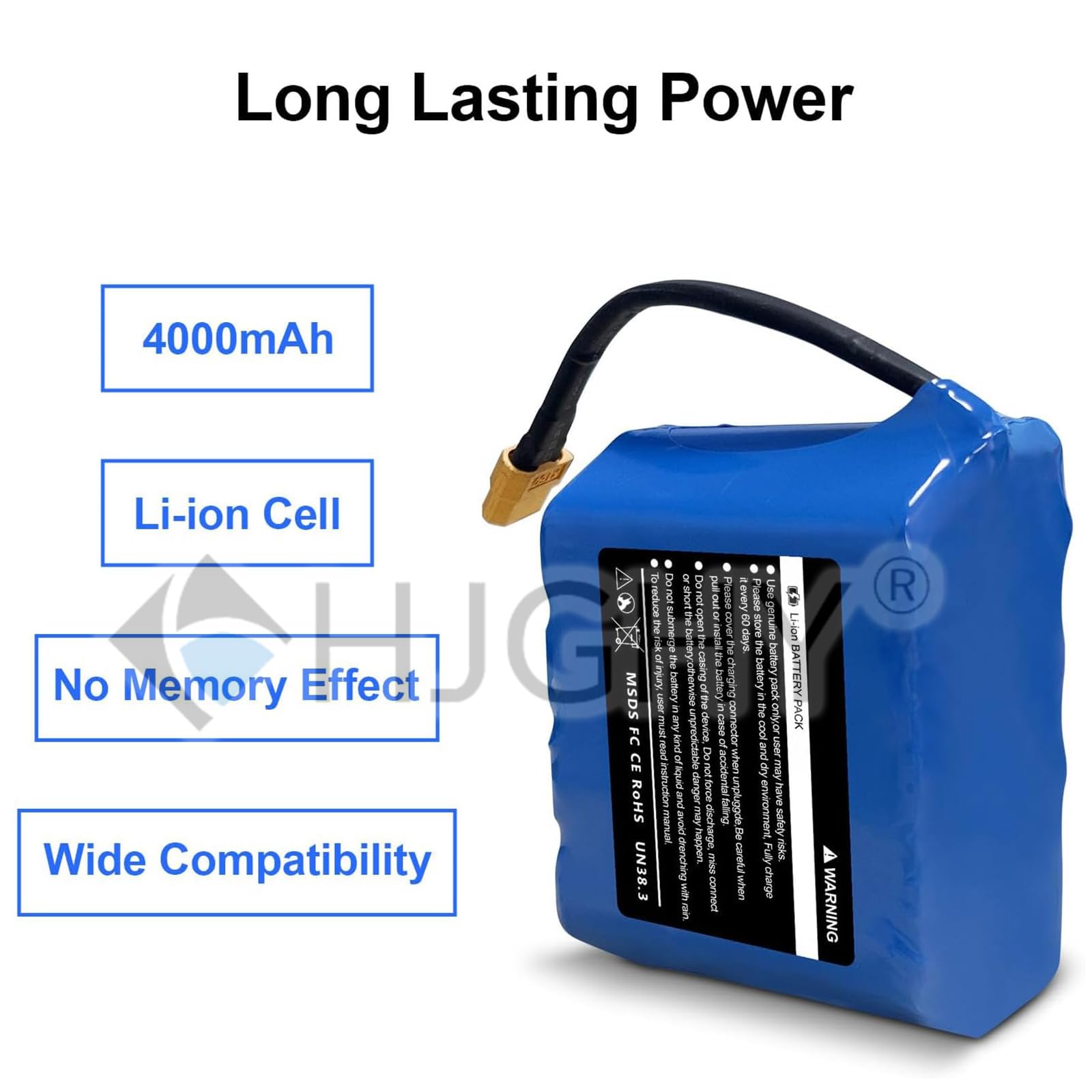 HJGHY Balance Car Lithium Battery 25.2V 4000mAh Twist Car Battery 29.4V 4000mAh Self-Balancing Boards Batteries for 0-117W Scooter Motor with XT60 Plug — view 4