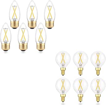 Dimmable B11 Candle E26 led Bulb 2W=25 Watt Light Bulb and G15 E12 LED ...