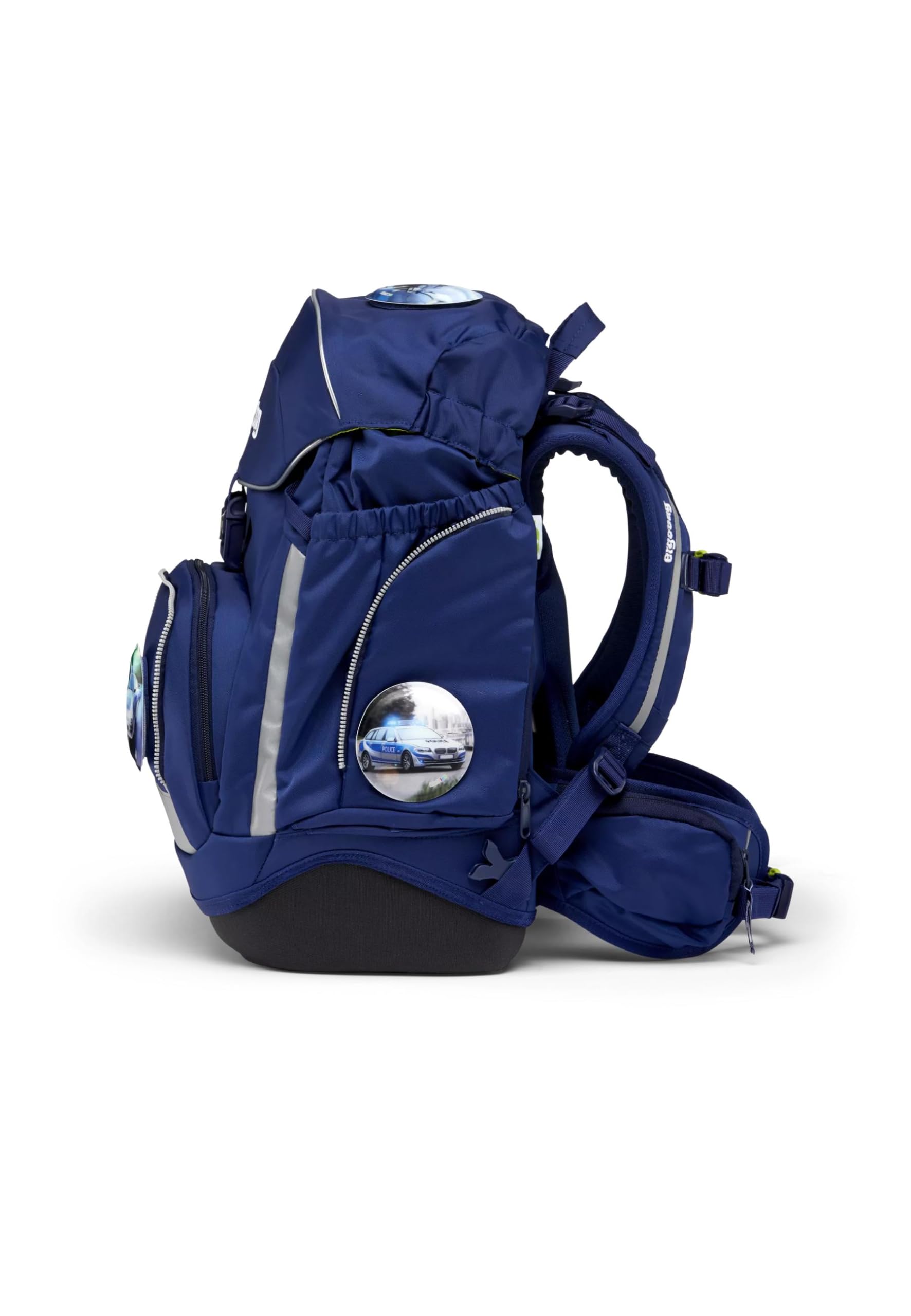 ergobag pack Set ergonomischer Schulrucksack, Schulranzen, Vorgänger-Kollektion, flexibel 6-teilig Grundschule BlaulichtBär - Blau