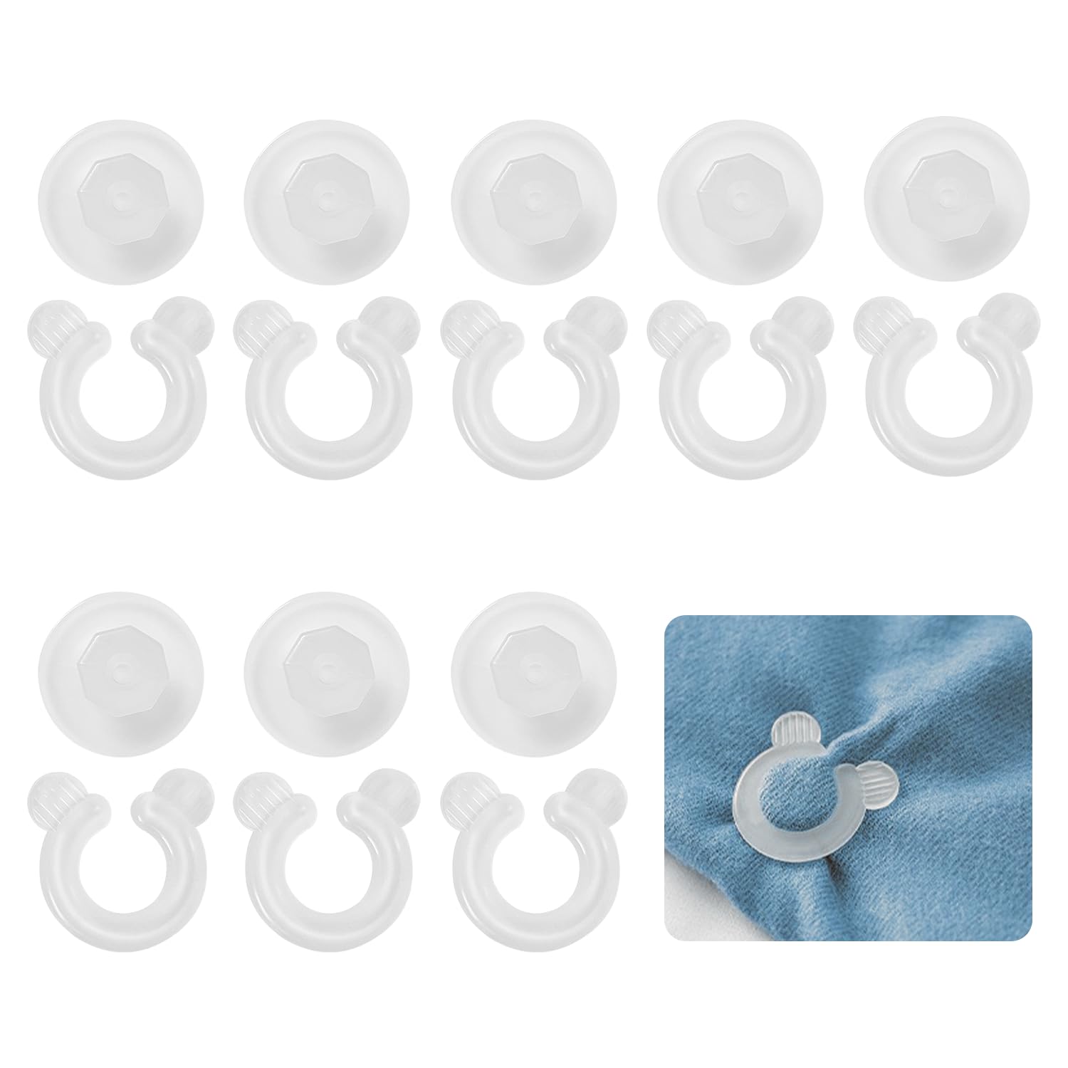 Ryhhh Transparent 8Pcs No Pin Duvet Clip, Quilt Fixing Clips, Needle-Free Quilt Cover Clip,Duvet Cover Clips, Non-Slip Duvet Cover Clips To Keep Duvet In Place, Locking Clasp Fastening, Easy To Remove