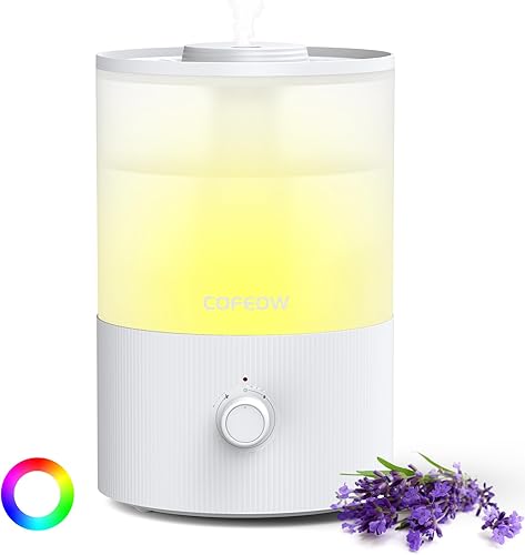Humidificadores para dormitorio, humidificadores de niebla fría de llenado superior de 3.5 L con difusor de aceite esencial, humidificadores