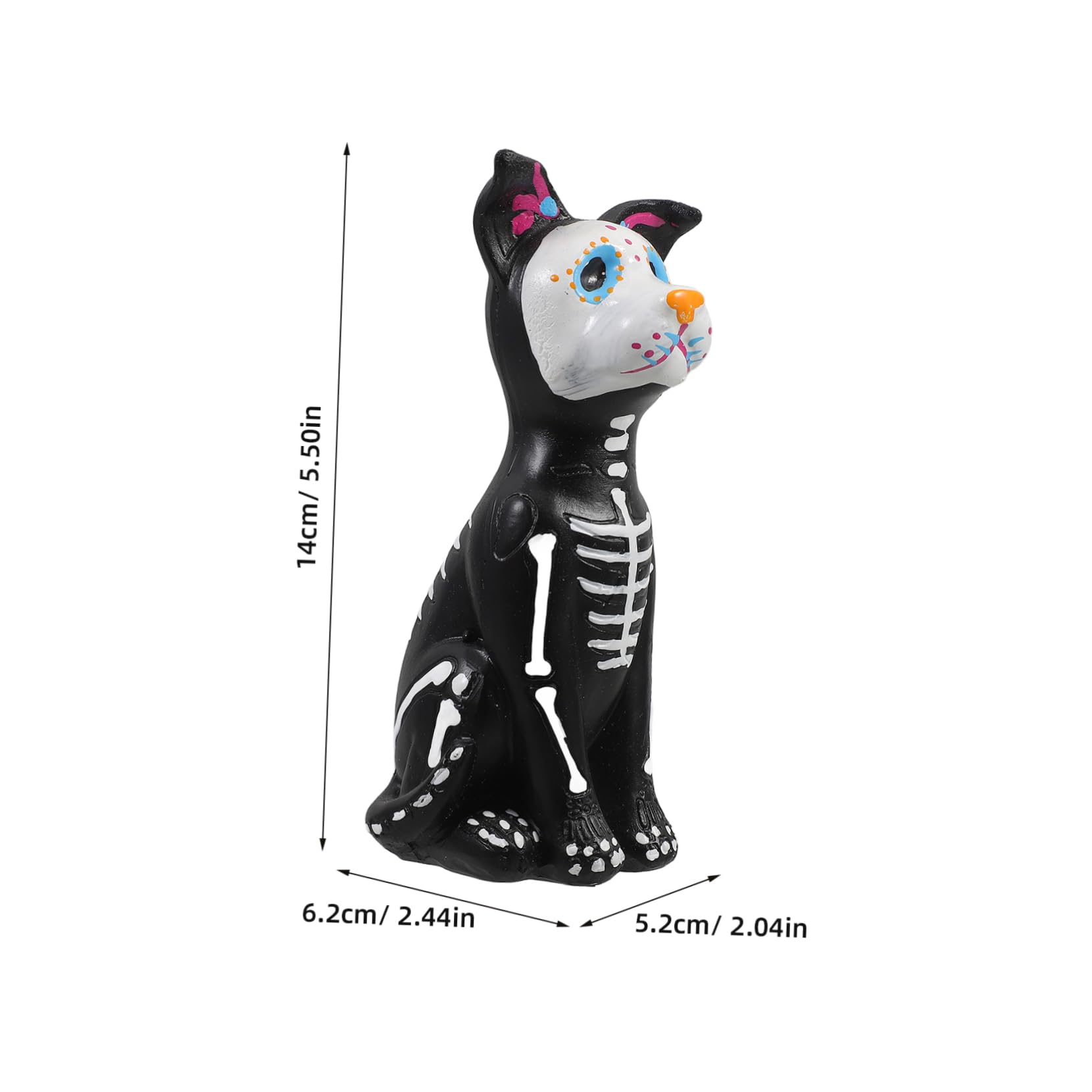 BESTonZON 4 Stück Halloween Resin Hund Figur Tischdekoration Niedliche Kleine Hundeskulptur Leichtes Harz Tier Ornament Langlebig und Einfach zu Reinigen als Halloween Party Zubehör und Foto