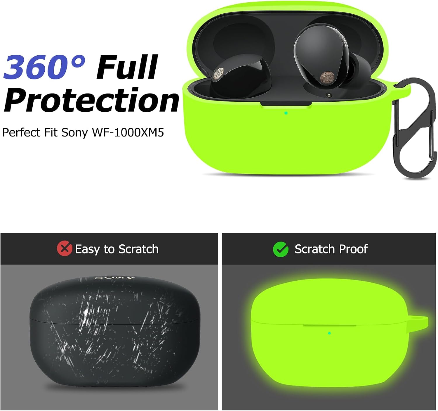 for Sony WF-1000XM5 Case Cover, Shockproof Silicone Skin image 3