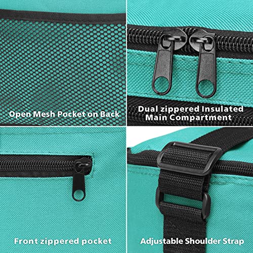 Missmoon Lunch Cooler Bag, Small 6 Can Insulated Cooler Box Tote Container Lunch Bag Pack Adjustable Strap For Adult Women Men Teal #TOP6