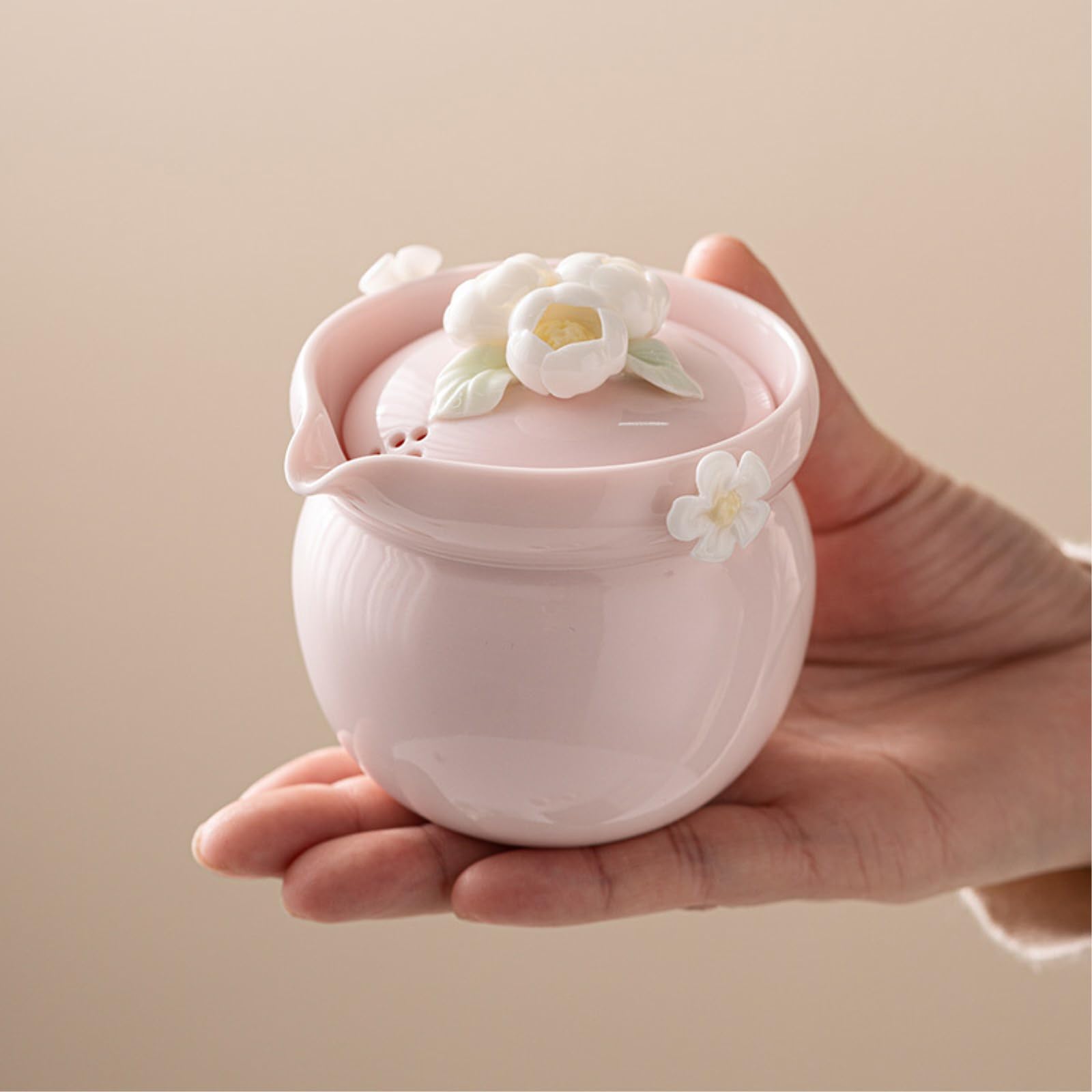 Pinhua ceramiczny zestaw do herbaty na zewnątrz przenośny kubek quik chiński prosty styl zestaw do herbaty w proszku + sześciu dżentelmenów -30-150 ml