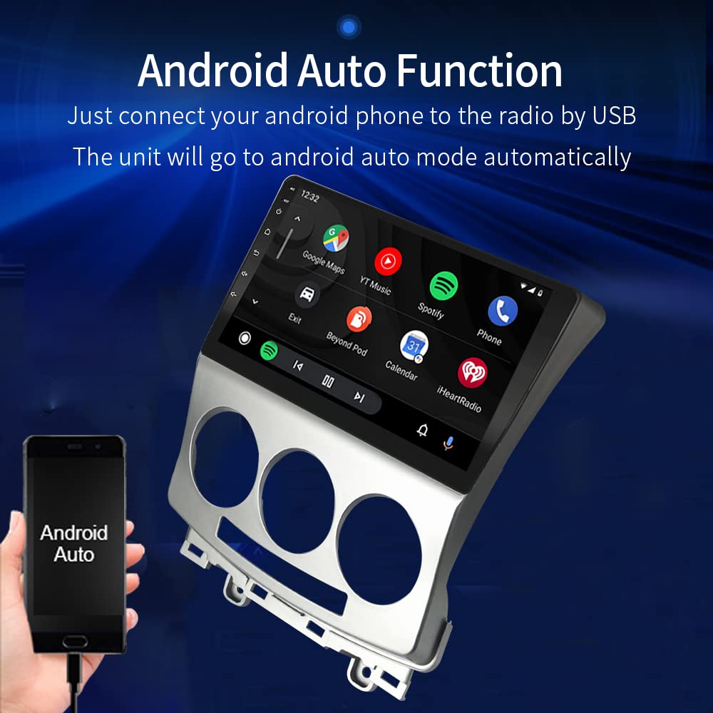 LEXXSON Carplay Radio Android Auto para Mazda 5 2005-2010, con Pantalla táctil capacitiva de 9 Pulgadas Control del Volante GPS Navegación Bluetooth WiFi Integrado Reproductor USB 2+32G