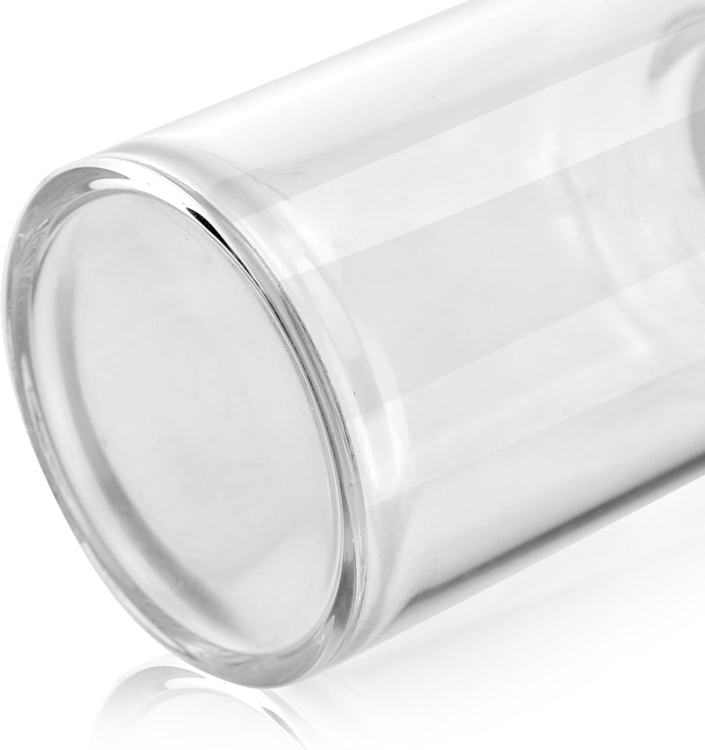 6 Pieces Lab Glass Reagent Bottle, Wide Mouth Glass Storage Bottle with Ground Stopper, Borosilicate Glass, 250ml Capacity, Clear