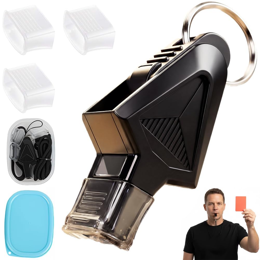 Whistle for Sports Coachs Set, Professional Whistle, High-Pitch Sound Whistle 130db +, Portable Plastic Whistles with Lanyards and Storage Case, for Coaches, Referees, and Officials-image-34