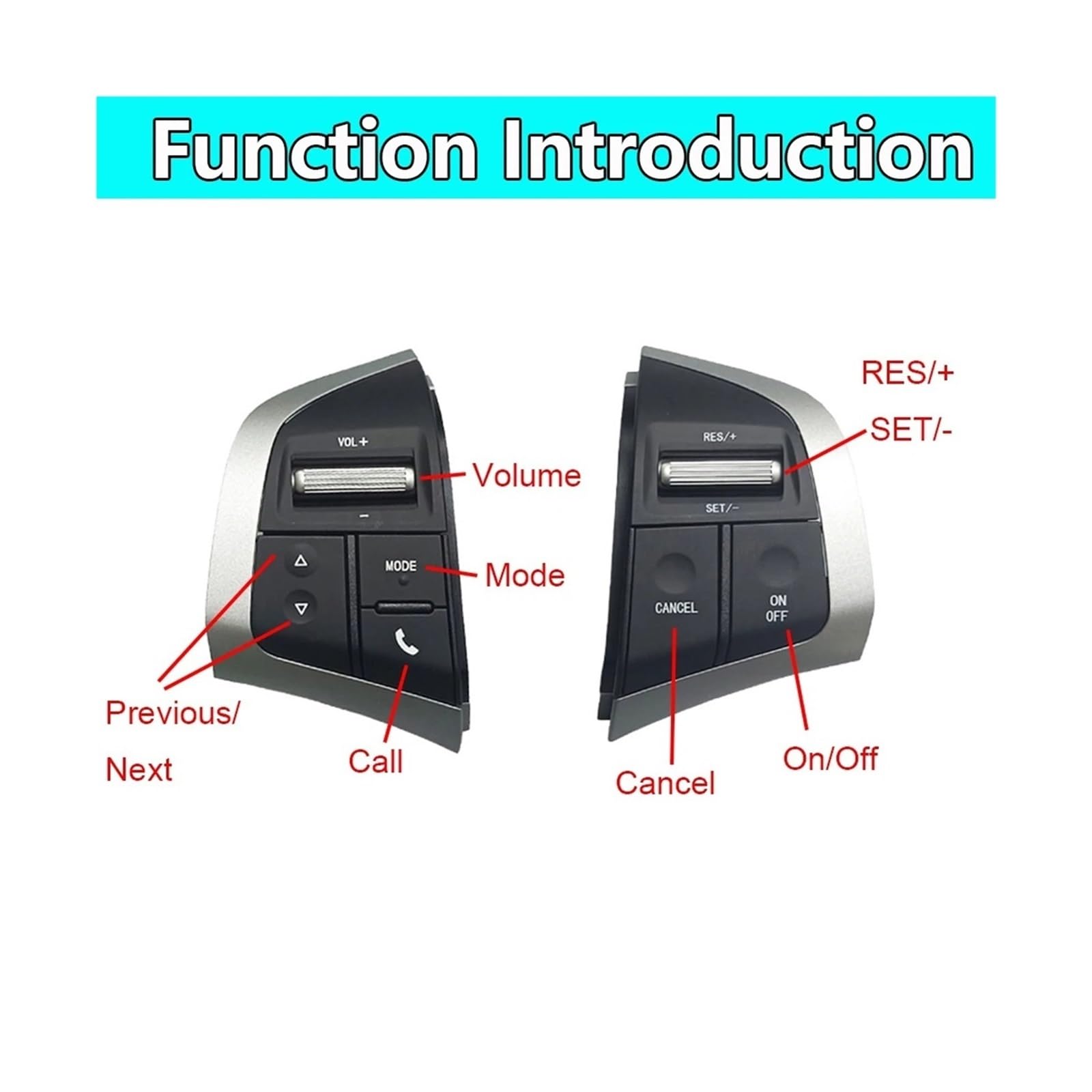 Botones Control Volante Interruptor De Volante, Botón De Control Remoto De Volumen De Audio De Crucero Para Chevrolet Dmax 2019