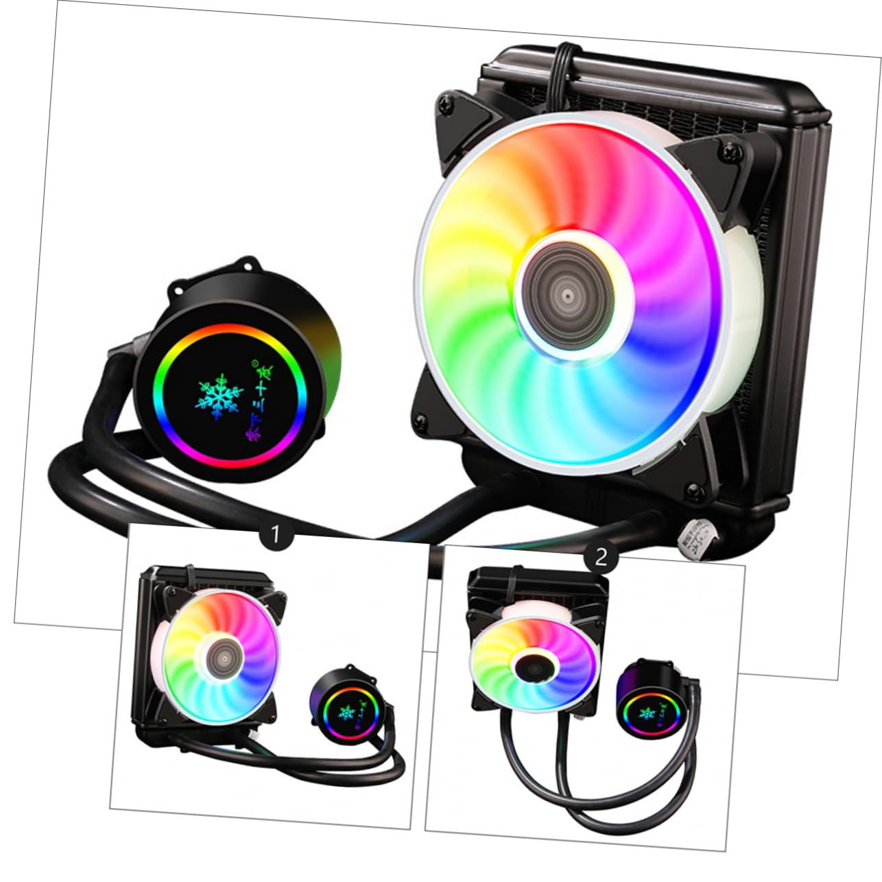 DOITOOL 1pezzi Cpu Water-cooled Raffreddamento Professionale Dissipatore Compatto e Facile Installazione Zero Perdite Per Gaming e Desktop