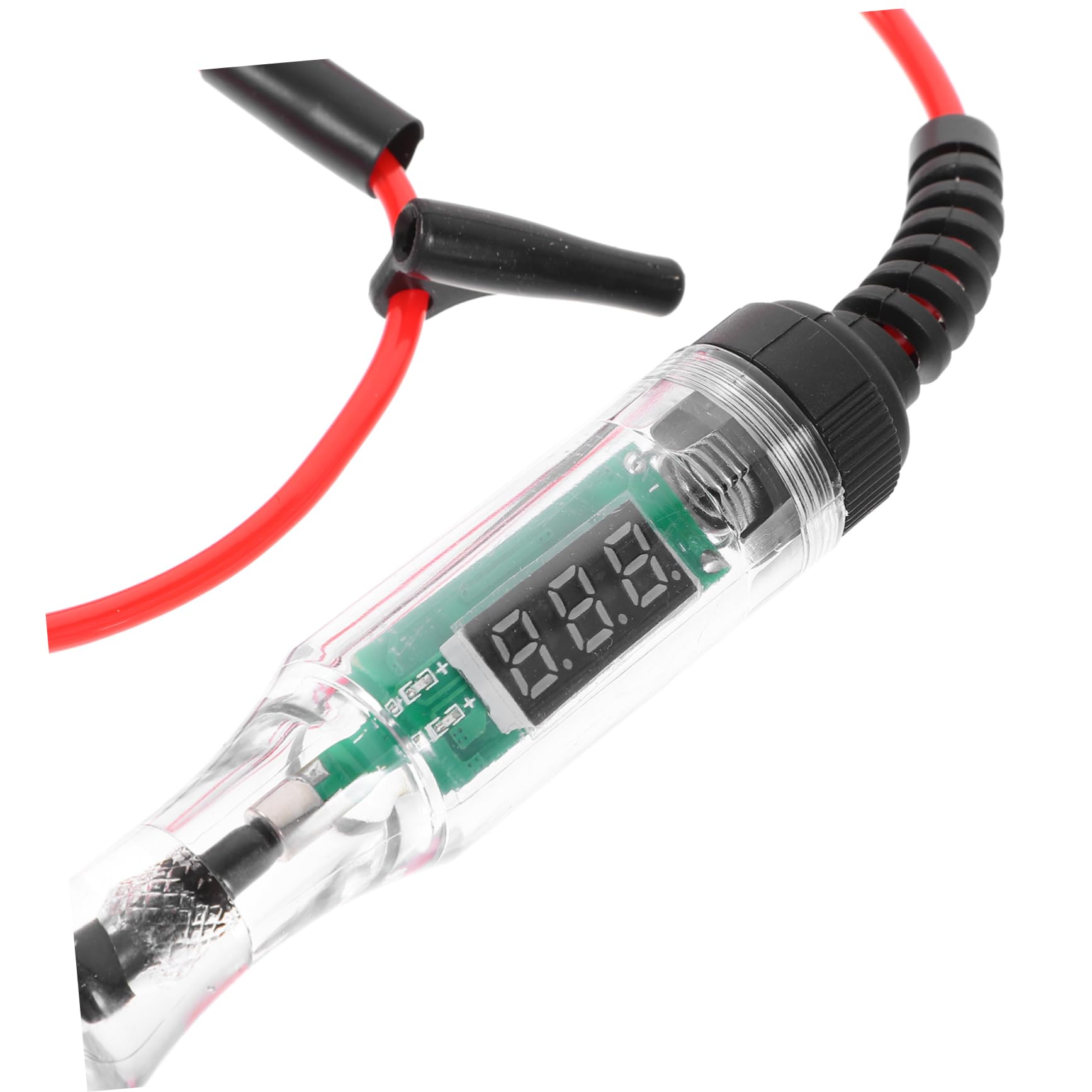 CLISPEED 5 Piezas Probador de Automotriz Digital con Pantalla LCD Tester de Voltaje Voltaje Medidor de Consumo Eléctrico para Vehículos para Reparaciones Eléctricas y Diagnósticos de Fallos