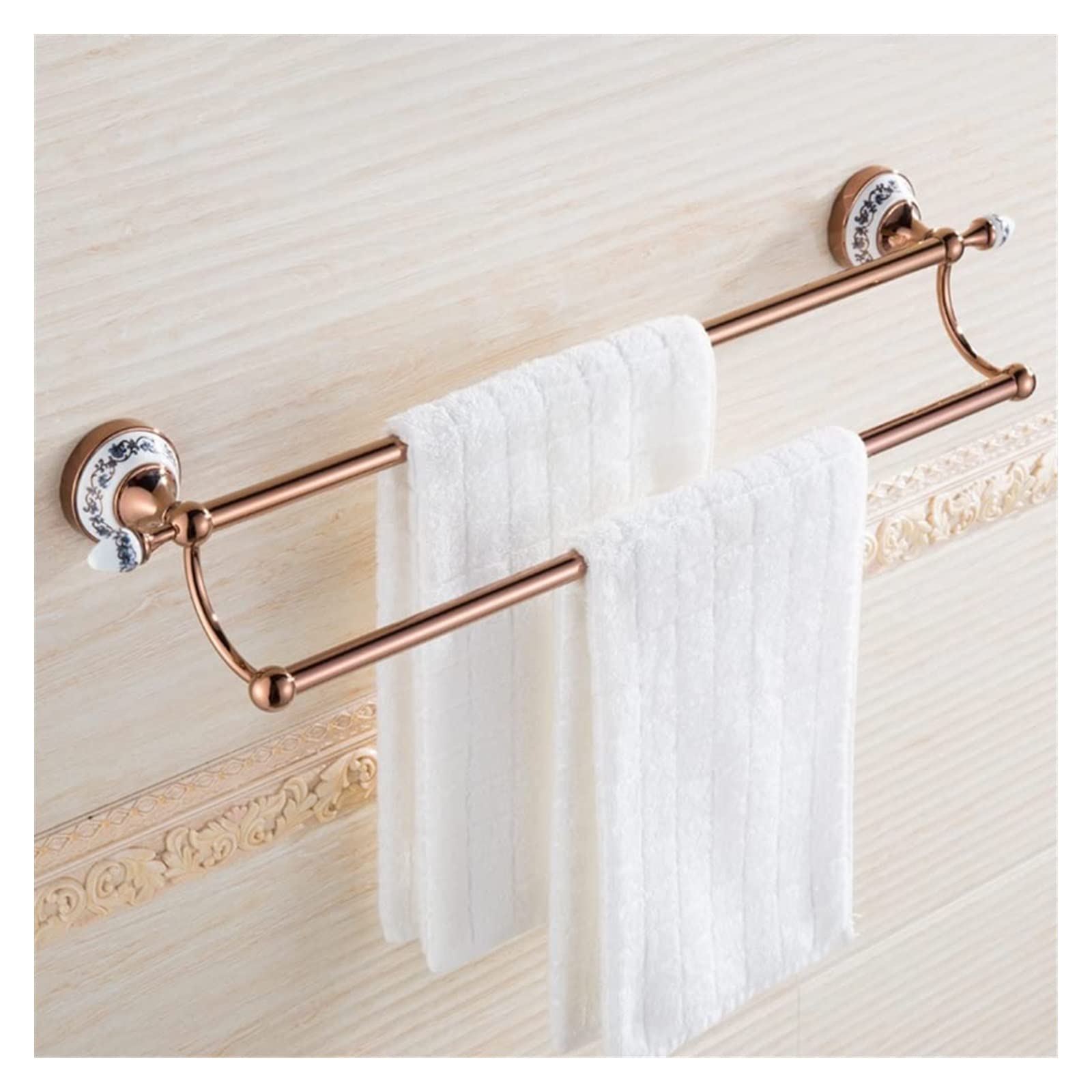 Amazon.com: Towel BAR Rack Towel Rail,Double Rod Towel Rail,European  Antique Bathroom Towel Bar,Bathroom Hand Towel Holder/Rose Gold Classic/a  (Color : Rose Gold New, Size : Christmas Reindeer -Style5) : Tools u0026 Home