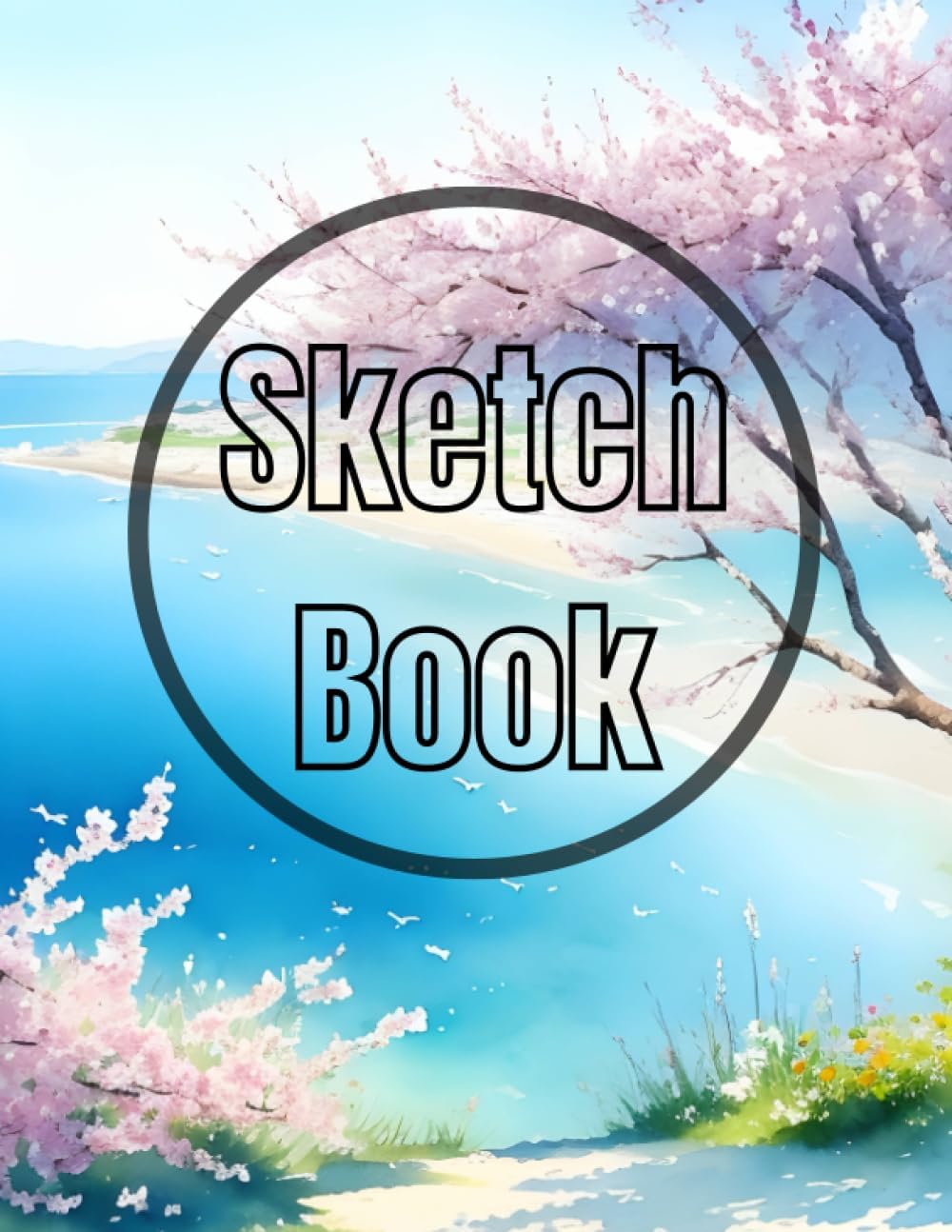 Sketch Book: Premium watercolor spring sea design cover page Sketchbook Blank Paper Pad 8.5" x 11" - sketchbook 120 Pages Blank Paper Book For ... Unlined Journal Soft Cover sketchbooks