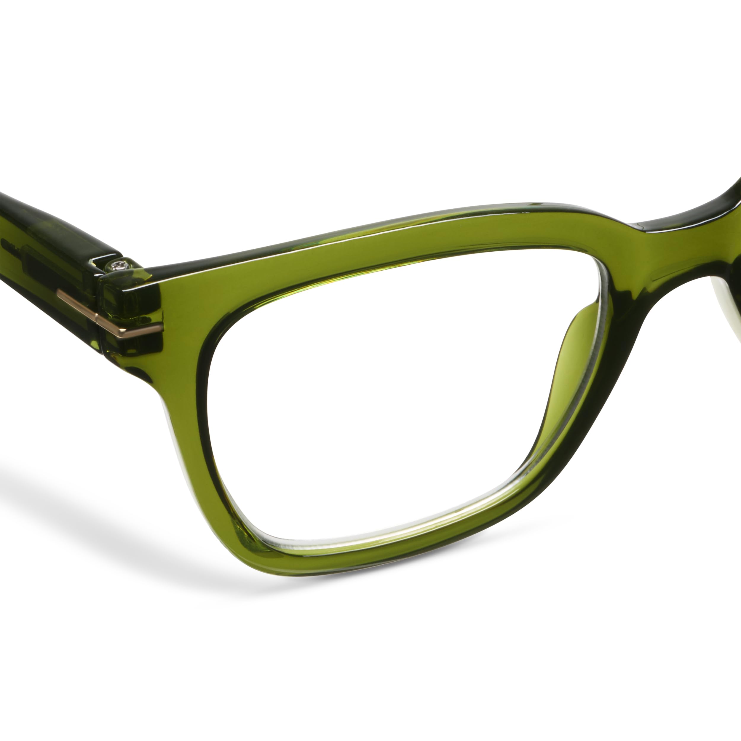 Peepers by PeeperSpecs Oprah's Favorite Things Buzzworthy Blue Light Blocking Square Lesebrille für Damen, Grün, 51 mm