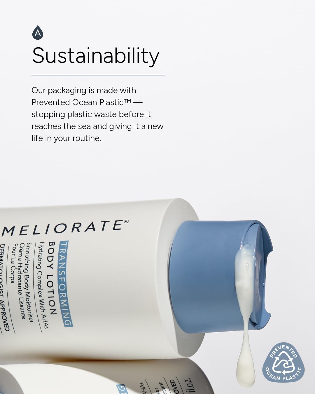 AMELIORATE Transforming Body Exfoliant 500ml for Keratosis Pilaris (KP), Bumpy & Dry Skin | Dual-Action AHA & Bamboo Scrub | Hydrating & Smoothing | Dermatologist Approved