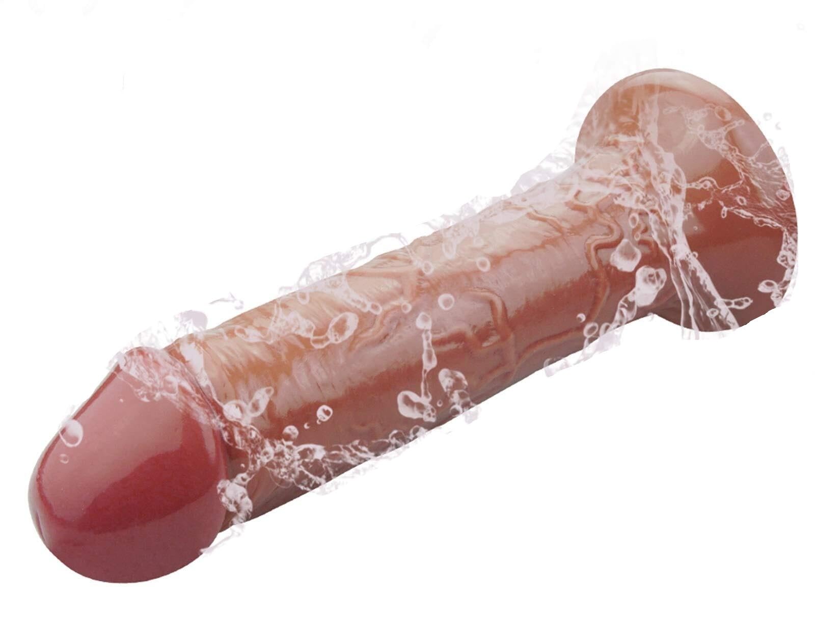 Dildo Anale Gigante Ventosa Plug Anale Giocattoli Del Sesso for Coppie Materiale In Silicone Molto Morbido Reale Con Potente Glande Realistico E Vene, 28 * 6,5