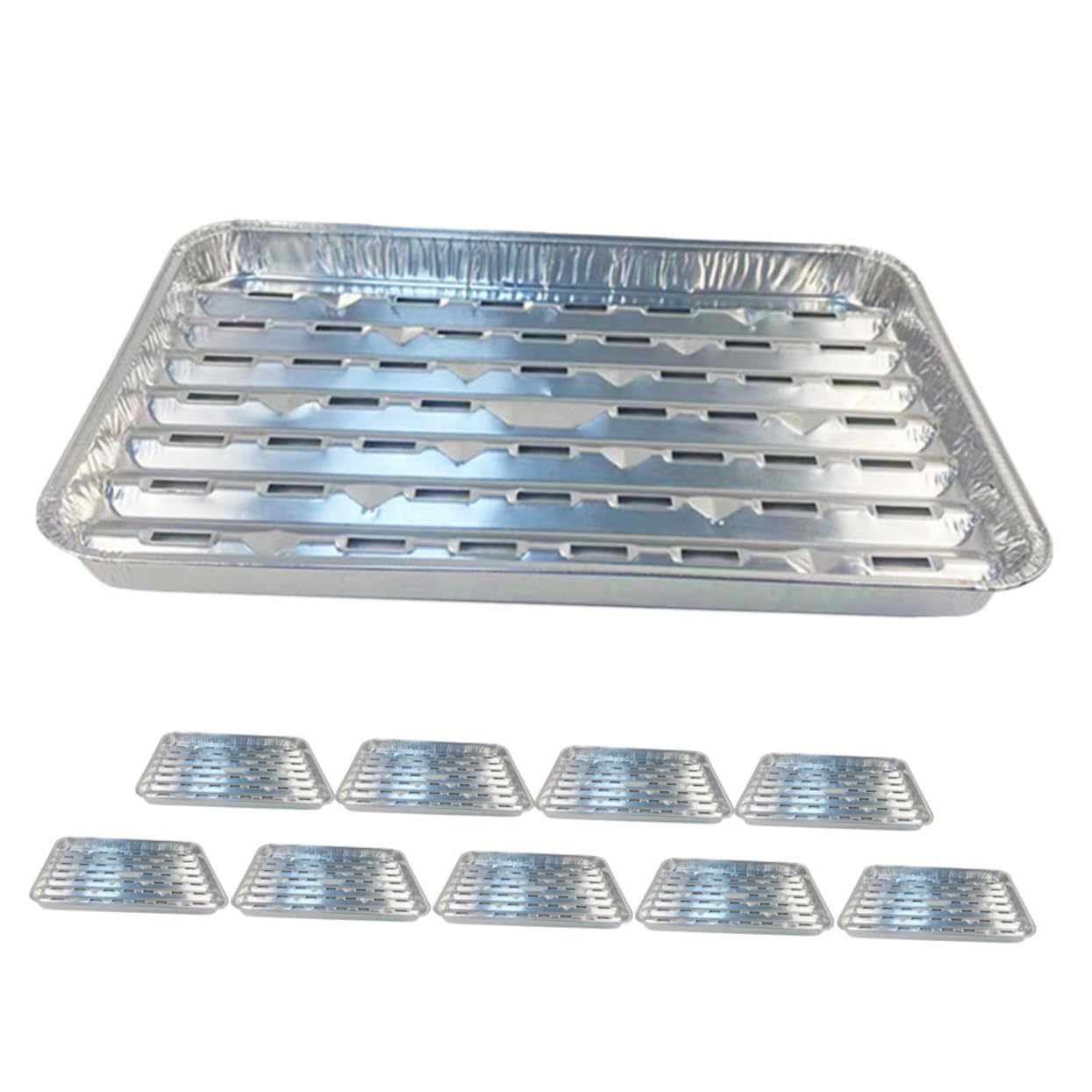 Mipcase 10Pezzi Padelle Usa e Getta Resistente Alle Temperature per Barbecue Carne