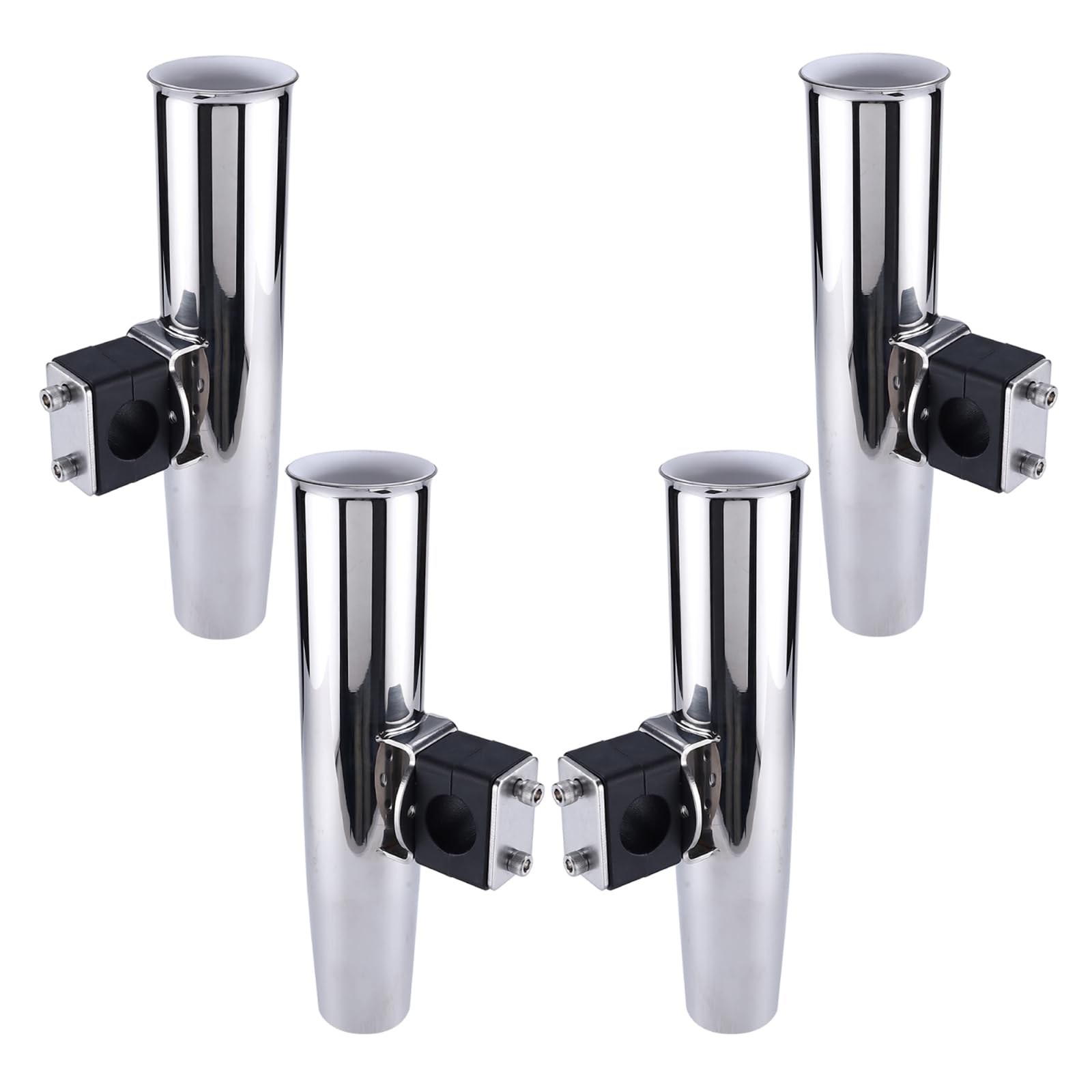 Novelbee 4pcs Boat Fishing Rod Holders with Bracket for Rail 7/8" to 1"