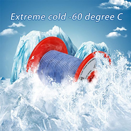 Image of BNTECHGO 24 Gauge Silicone wire spool 100 ft Blue Flexible 24 AWG Stranded Tinned Copper Wire