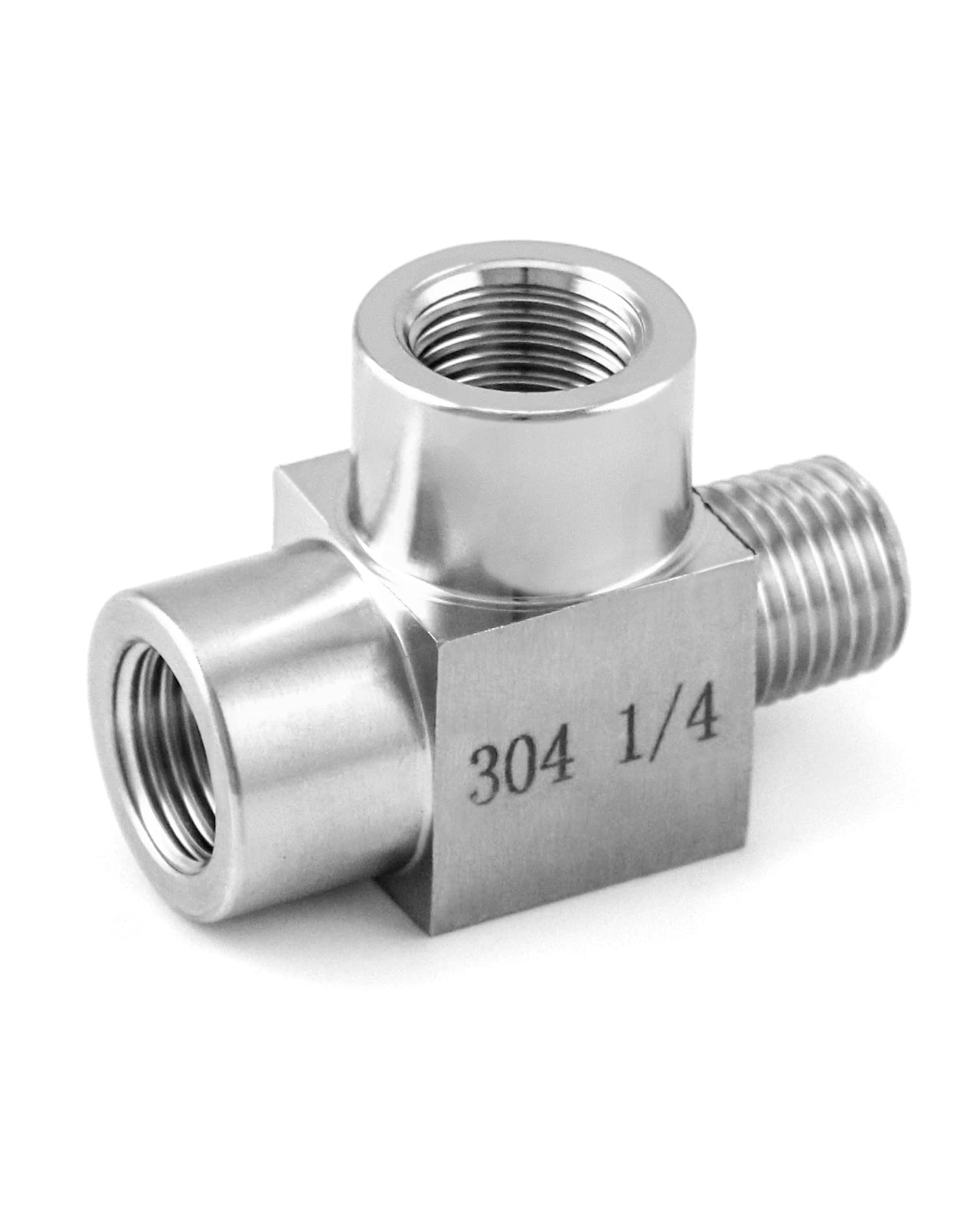 JUWO Barstock Street Tee – 1/4" NPT (Innen-/Außengewinde) Aus Messing, Für Gas, Luft, Propan