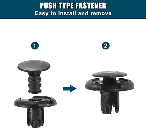 Miniatura 5 de ACROPIX Clips de repuesto para guardabarros para Honda Accord, paquete de 50, color negro