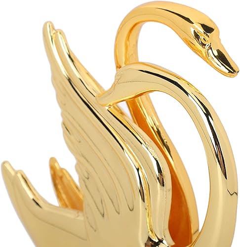 Miniatura 8 de Servilleteros dorados, soporte de servilleta de cisne de metal inoxidable, elegante soporte de servilleta de mesa moderno dorado, soporte
