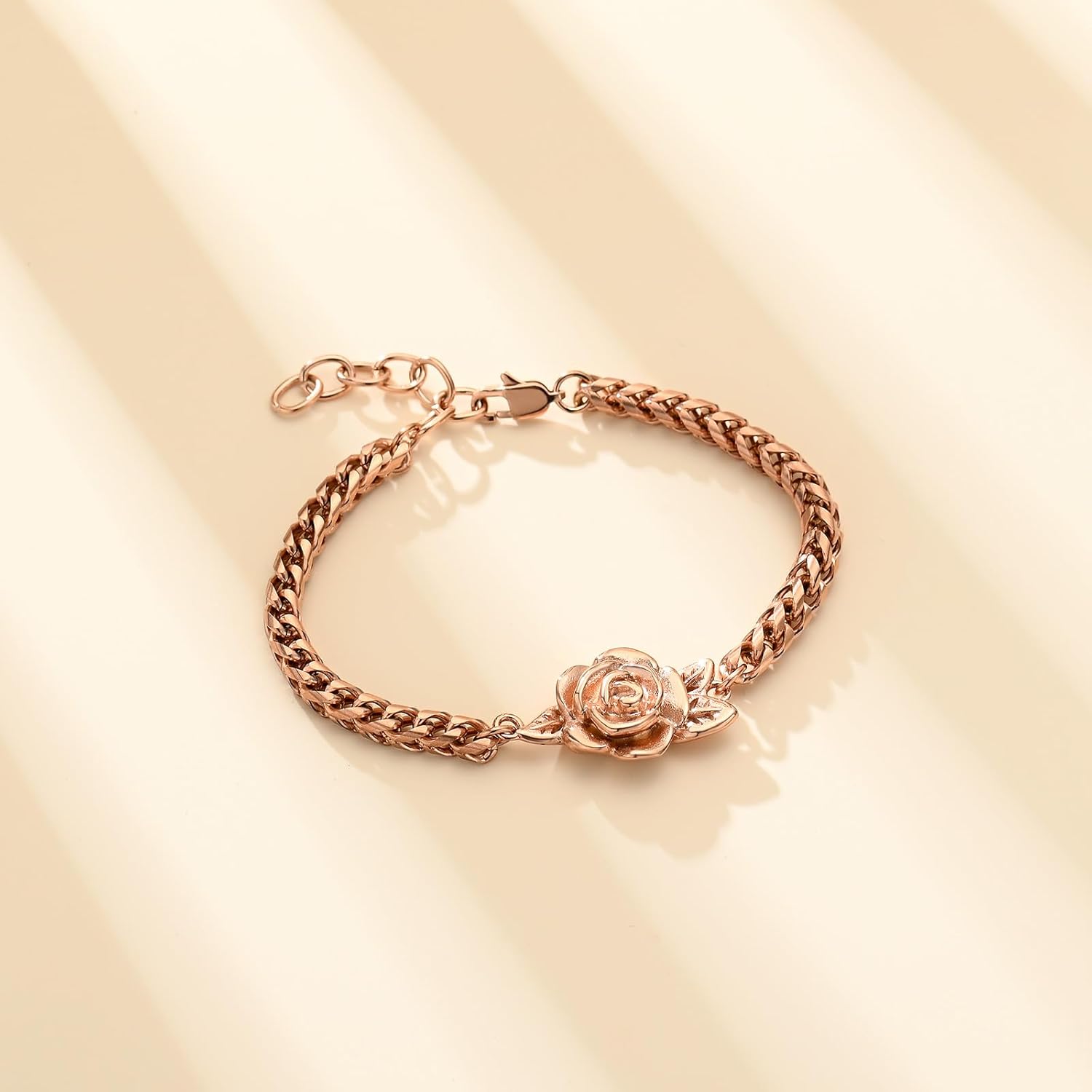 Minicremation Women's Adjustable Rose Urn Bracelet Ashes Holder Memorial Elegant Link Chain Keepsake Cremation Bangle to Hold Ashes - Image 5