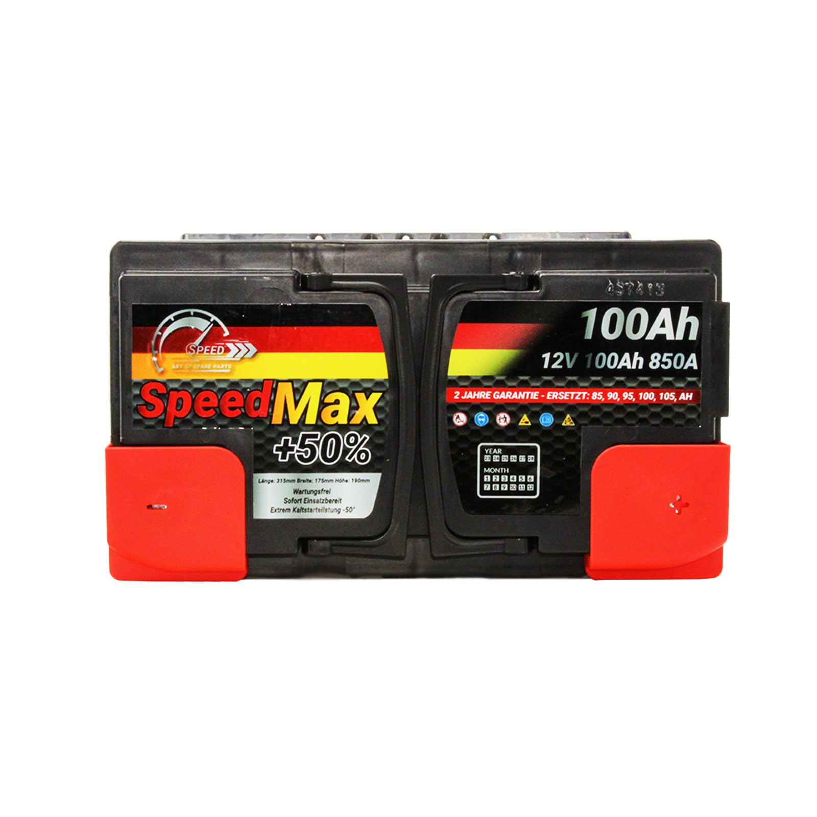 SMC AUTOBATTERIE Speed MAX L4100 100AH 850A 12V = FIamm 100Ah DX+ Pronta all'uso