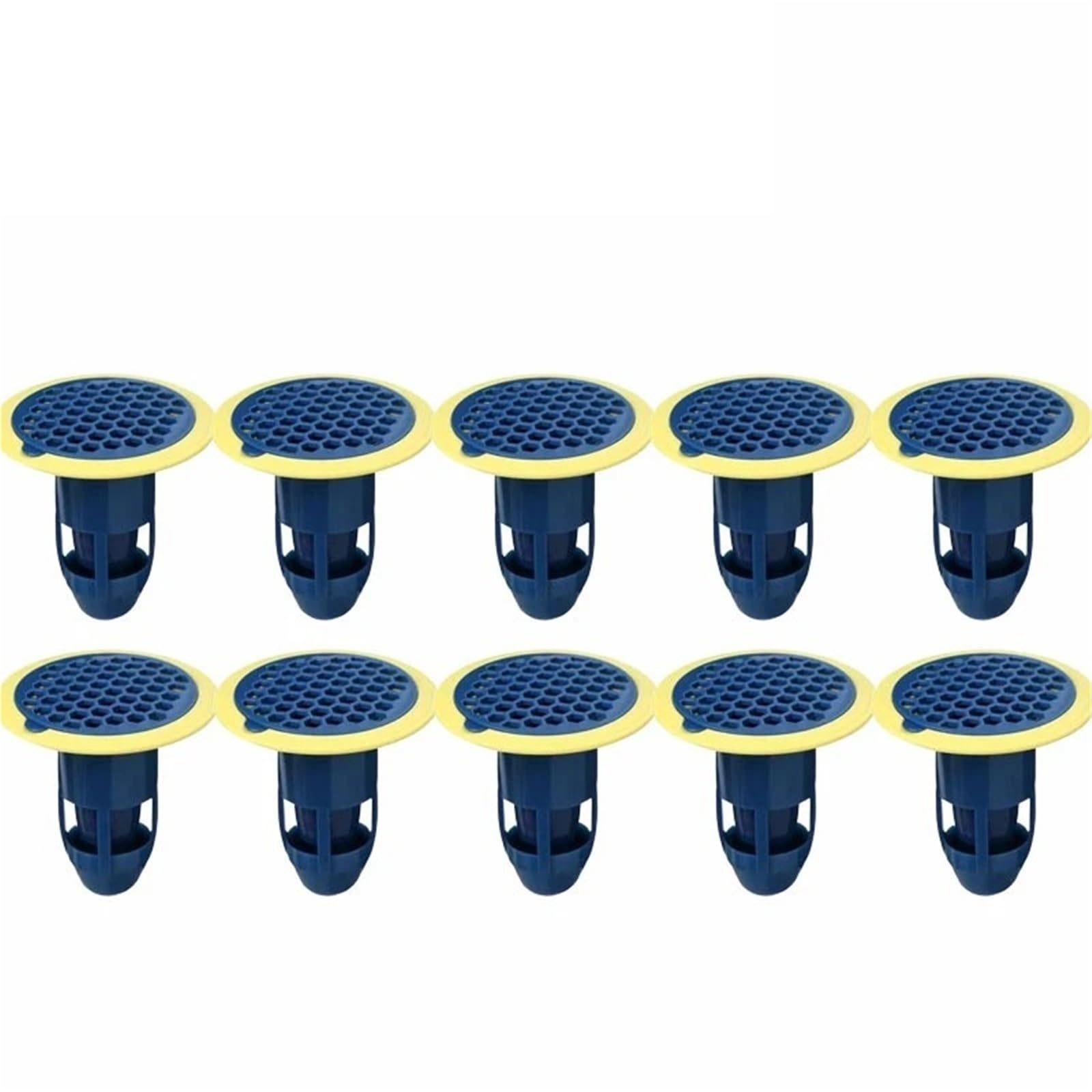Hower Floor Drain Core 1-10Pcs Silicone Drain Strainer, Anti-Odor Filter(Blue-10PCS)
