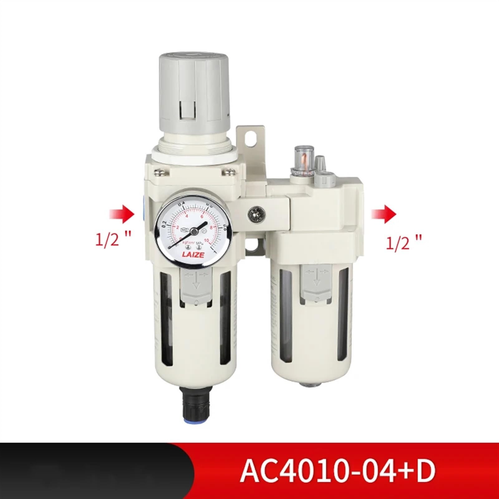 Pneumatyczny filtr powietrza FRL regulator olejarki, kompresor, akcesoria do drenażu samochodowego AC2010 AC3010 (AC4010-04D)