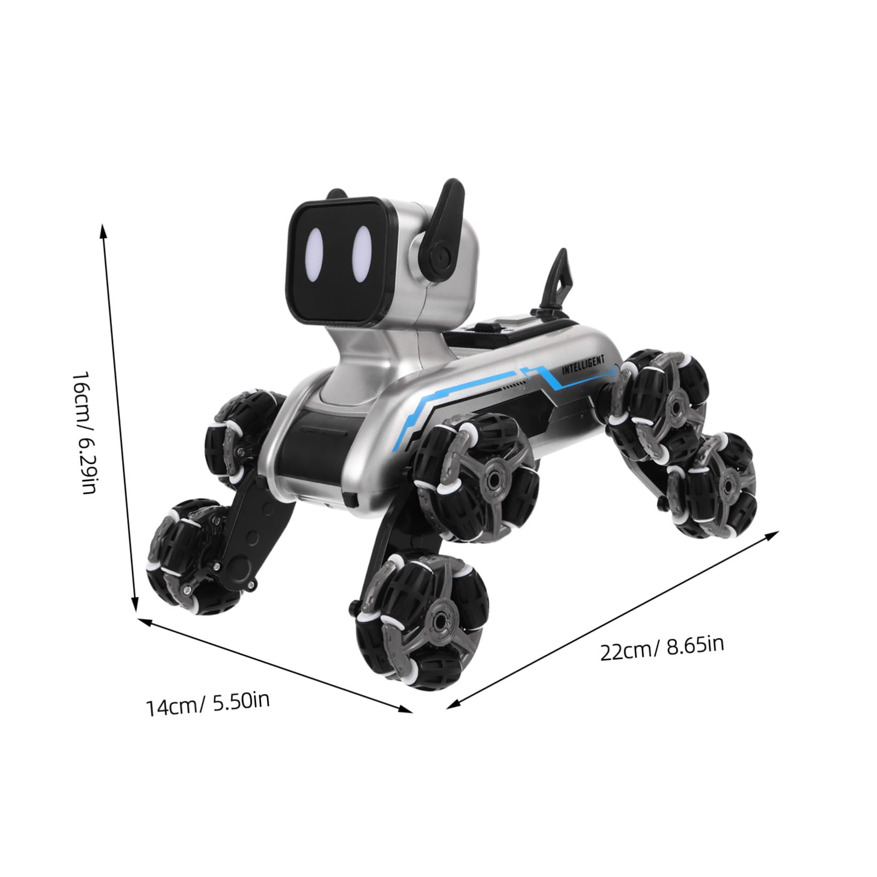 UKCOCO Chien Robot Intelligent Télécommandé Jouet Électronique Programmable pour Garçon Fille Robot Chien Interactif Maison Extérieur