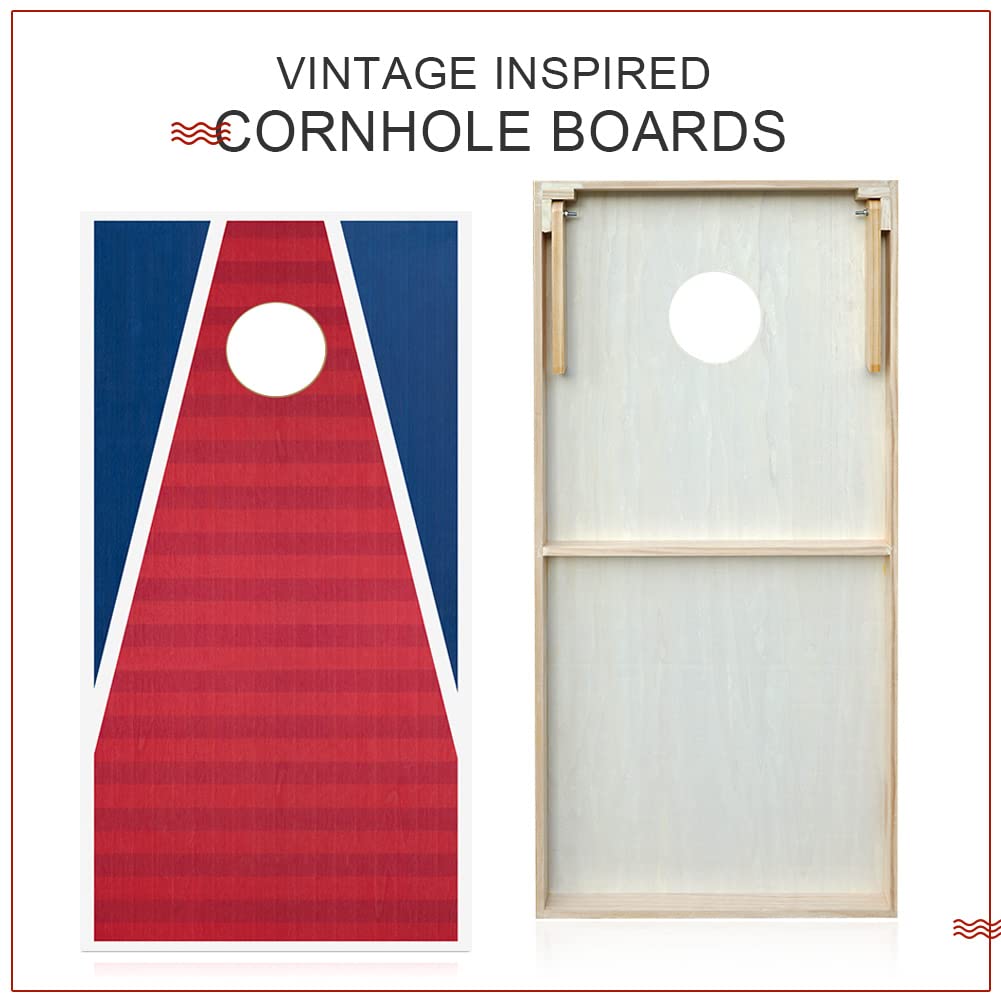 Cornhole Set Corn Hole Boards: Corn Holes Outdoor Game Set Includes 2 Wooden Cornhole Boards, 8 Cornhole Bags and Carrying Case, Cornhole Set Bean Bag Toss Game for Lawn, Yard and Beach