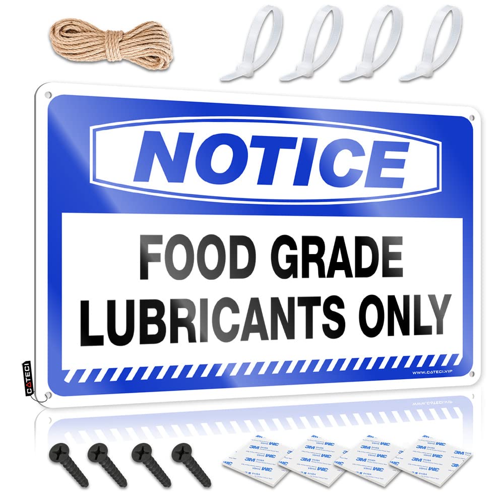 IBWNBBUSN Decorative Bar Signs Notice Food Grade Lubricants Only Tin Sign Beer Decorations For Man Cave Funny Camping Signs(20X30CM)
