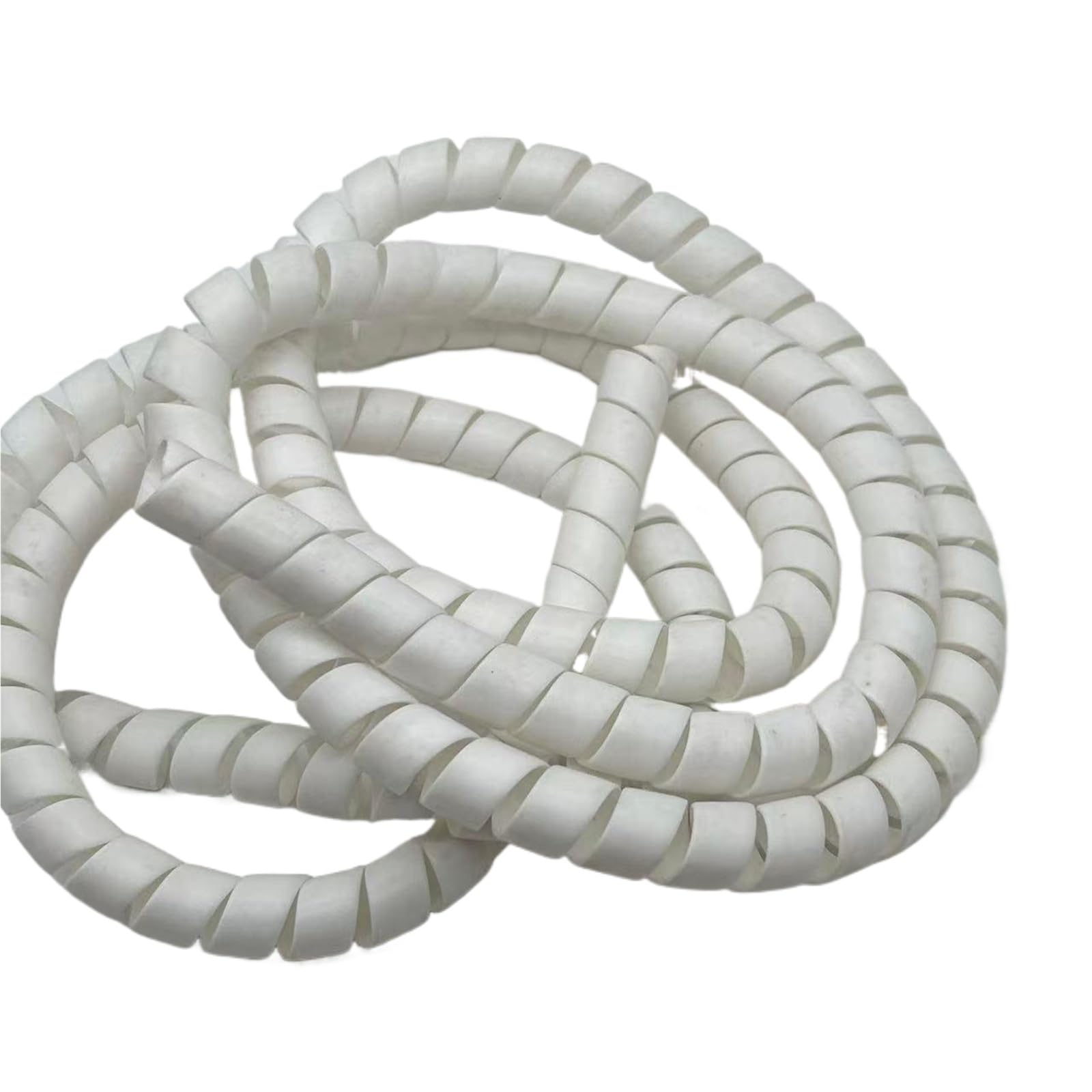 Organizador de Cables en Espiral de 1 Metro, Varias mangueras, Funda Protectora de Cables Flexible, Tubo(White,35mm)