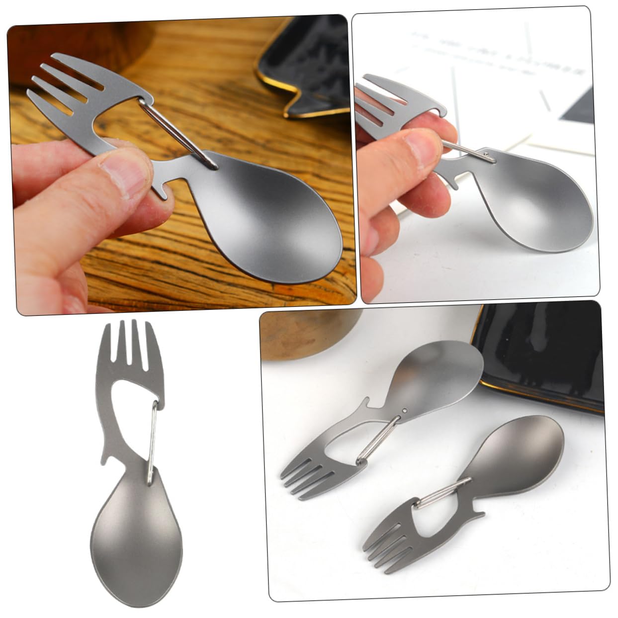 Kisangel 5pezzi Spork Utensile Apribottiglie Escursioni e Picnic Per Attività Outdoor
