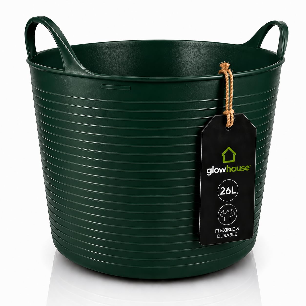 The Glowhouse Green Flexi Builders Bucket (, 26 Litres Pack Of 1)