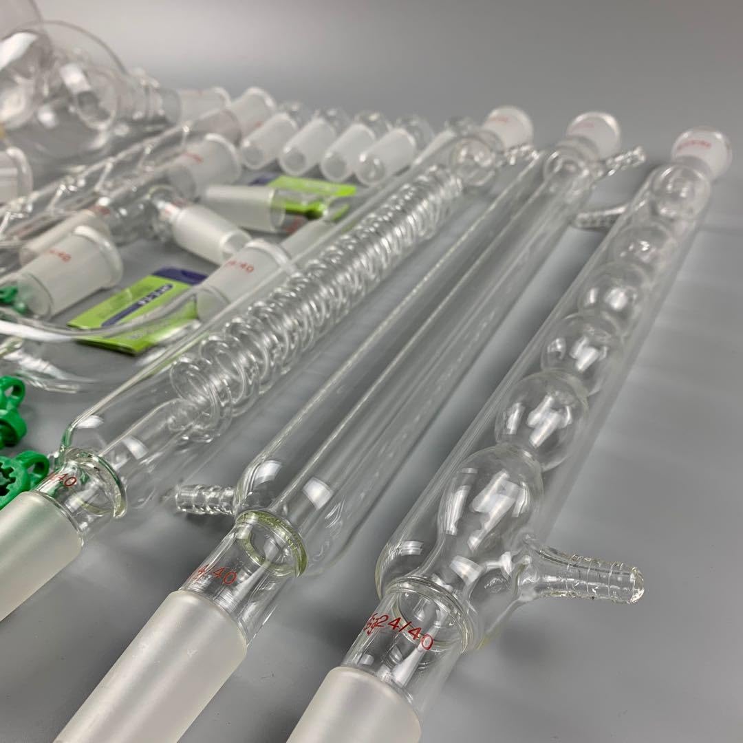 Labor-Destillationsset, 32-teiliges Set Glaswaren-Lehrmittel-Set Mit 24/40-Verbindung, 1000 Ml Ätherisches Öl-Geräteset Für Lehrmittel-Set