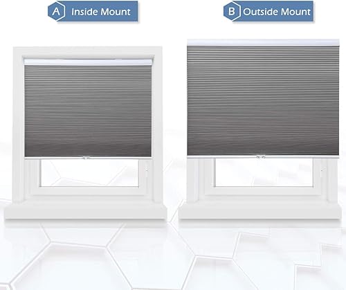 Miniatura 5 de Grandekor - Persianas celulares blackout sin cordón para ventana, con diseño de panal de abeja y filtro de luz