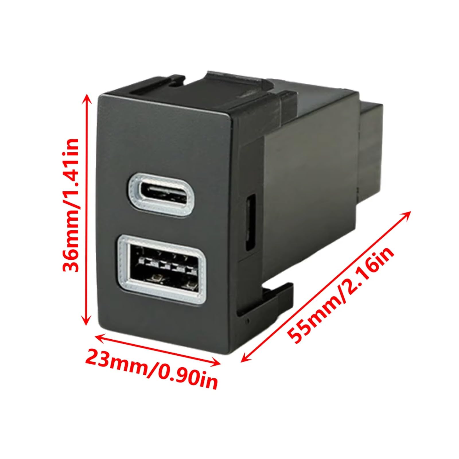 Centro Puerto USB Compatible Con Accord Para Civic Para City Para HR-V Coche Para Cargador Enchufe Adaptador Corriente Salida Carga Rápida PD QC3.0 Puerto USB AUX Jack