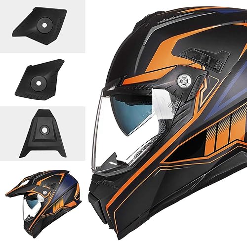 Miniatura 7 de ILM Off Road Motorcycle Dual Sport Helmet Full Face Sun Visor Dirt Bike ATV Motocross Casco DOT Certified Model 606V