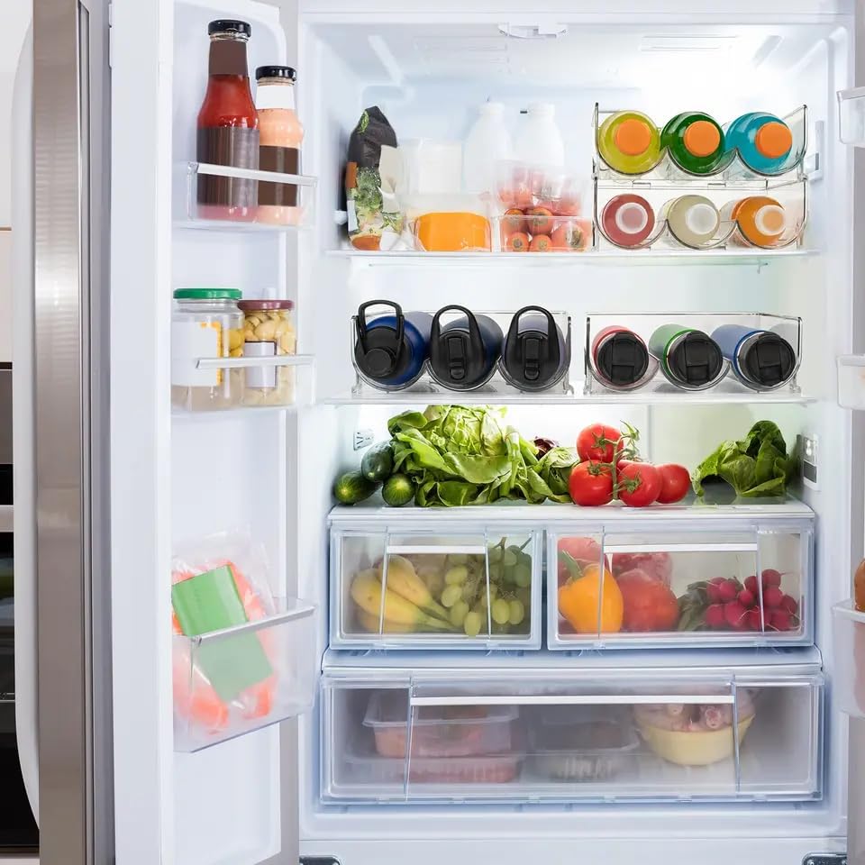 Miniatura 6 de SOLIUM STAR 4 soportes apilables de plástico para botellas de agua + mango de paracaídas + estante de almacenamiento de botellas de agua +