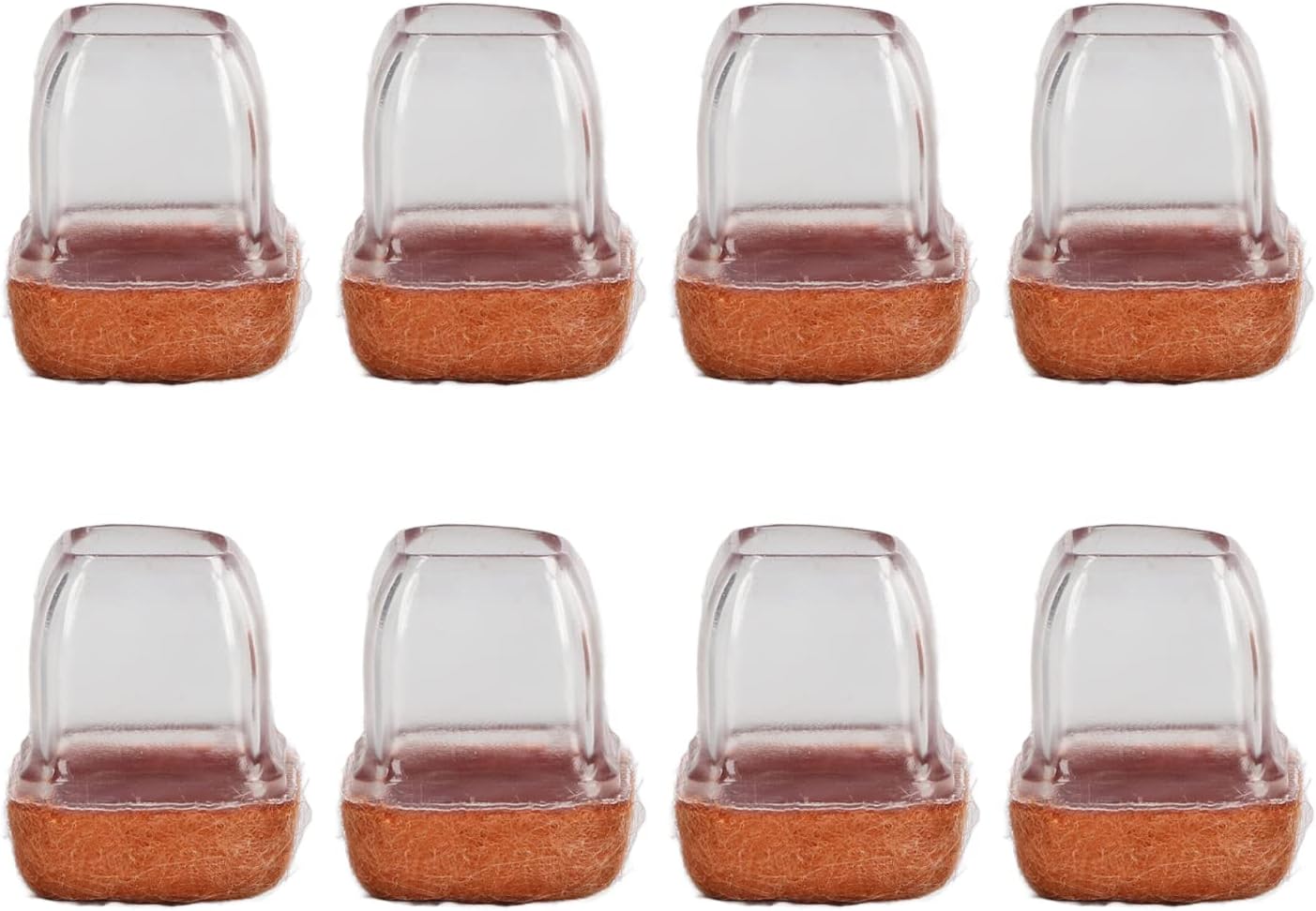 aqxreight 8Pcs Chair Legs TPE Table Stool Foot Protector Transparent Shape Large Size Can Be Table Floor H Chair Legs CapsChair Leg ProtectorStool Leg CoversWear PadsTable Foot (53mm)