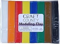 Vista 6 de Craft County Arcilla para modelar – 1 libra (ocho barras de colores surtidos) – Uso para arcilla, modelos y stop motion (diversión otoñal)