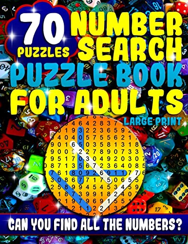 Number Search Puzzle Book for Adults Large Print: Number Search Books for Seniors and Adults (Number Search Puzzle Books)