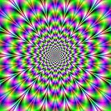 Uoopati Psychedelic Art DIY 5D Diamond Painting Set Pink Green Neon Flower Digital Abstract Round Drill Rhinestone Embroidery Arts Craft for Home Wall Decoration, 12x12 Inch