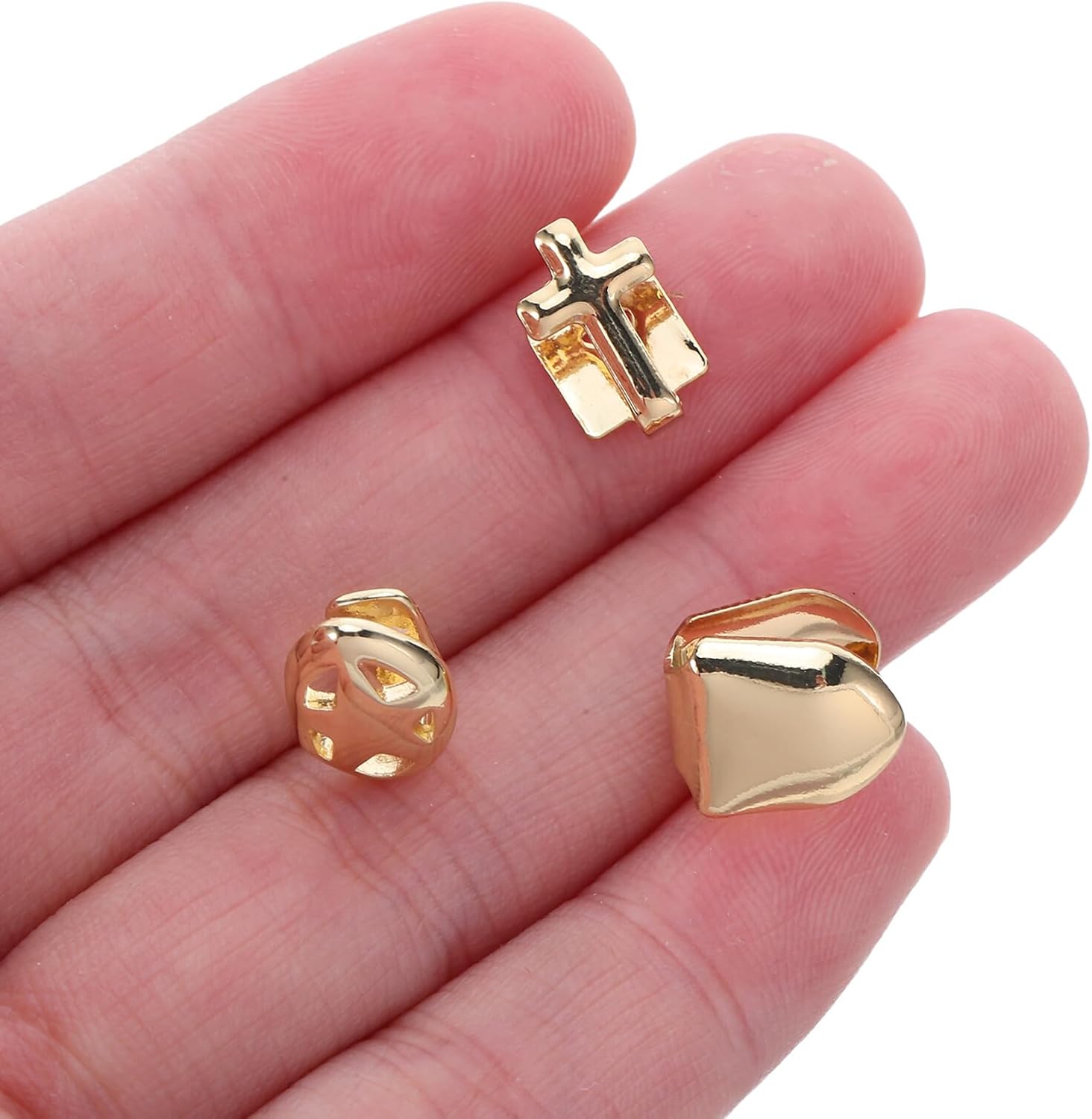 VALICLUD Cross Gold Tooth Grills Set Hip Hop Rapper Costume Jewelry Halloween Cosplay Teeth Accessories for Women Men