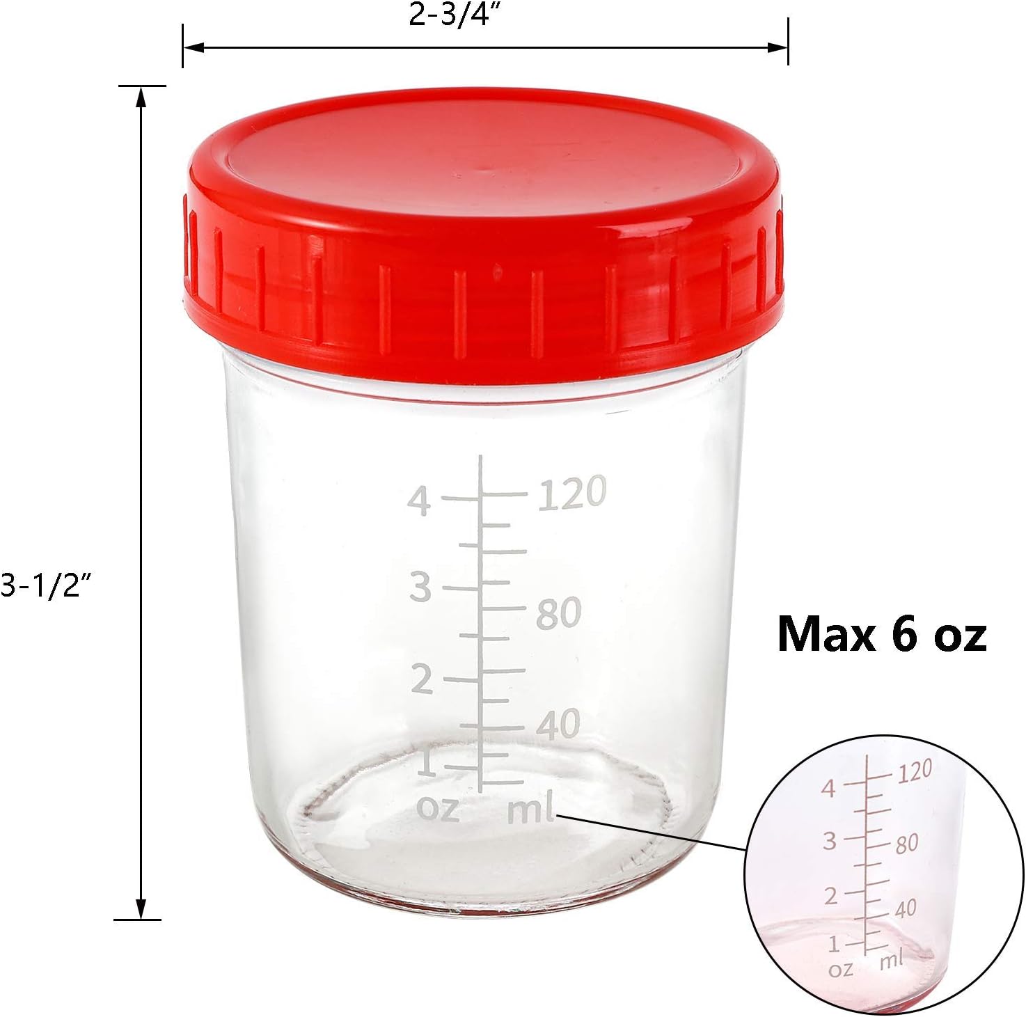 Jucoan 16 Pack Glass Baby Food Storage Jars, 6 Ounce Small Baby Food Storage Containers with Plastic Lids and Scale for Baby Meal Prep, Jam, Snack, Fruits, Microwave Dishwasher Safe