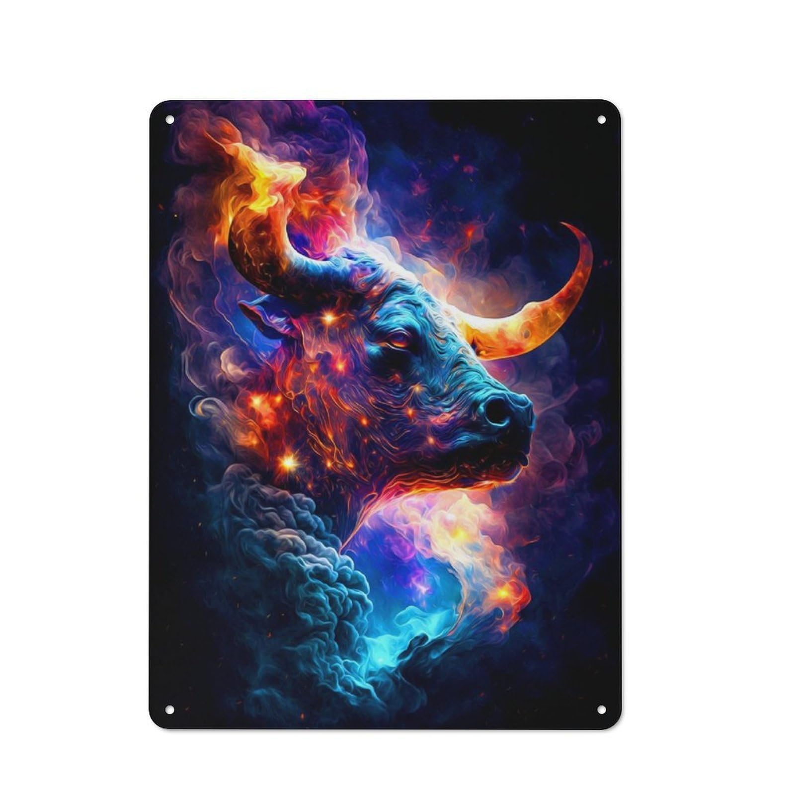 Buffalo Rustic Metal Plaque 40x30cm for Studio Or Craft Room, Housewarming Present for People Styling Studio And Craft Room